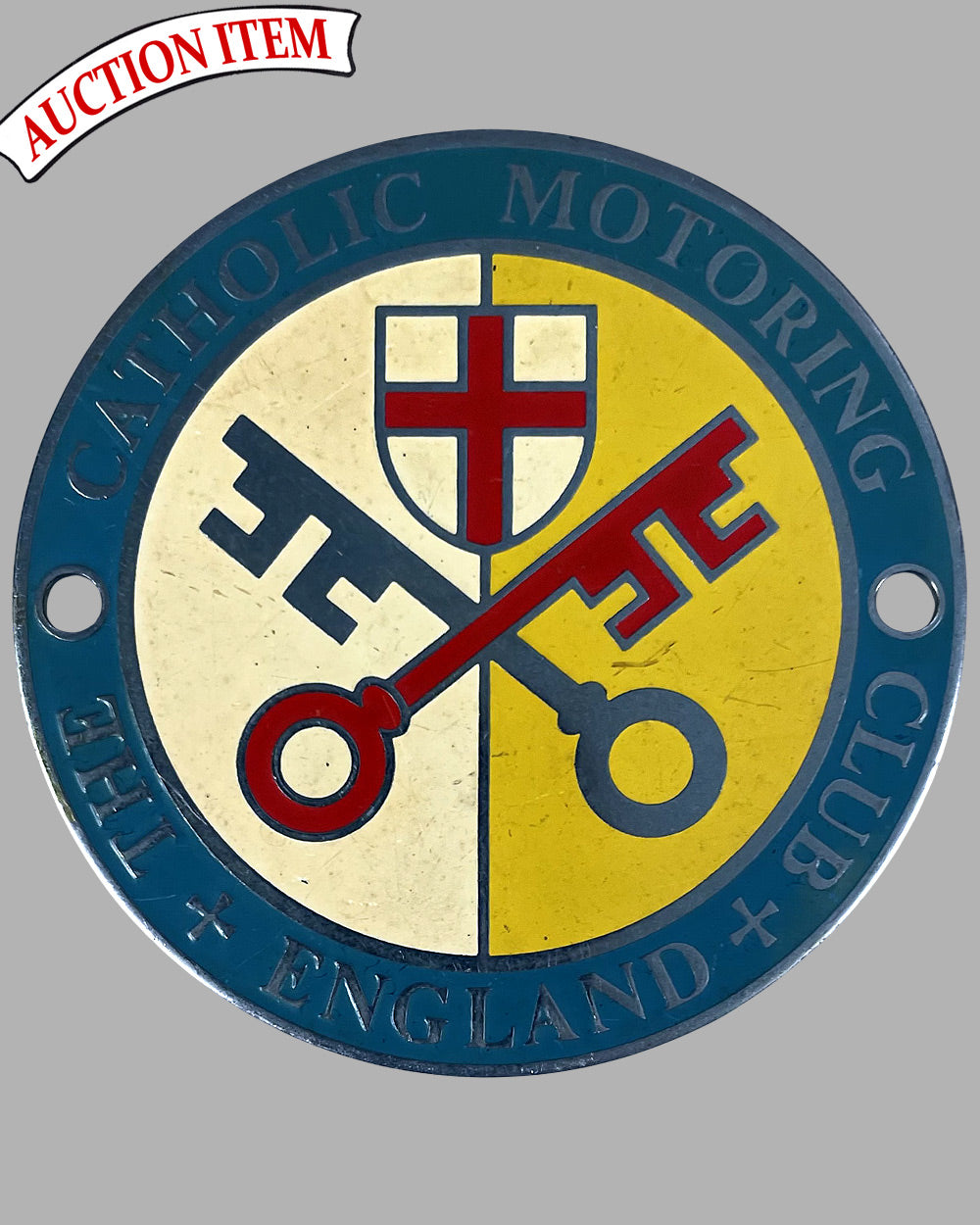 The Catholic Motoring Club of England grill badge