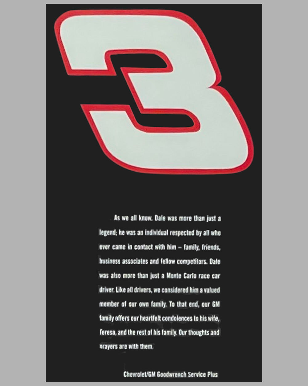 Chevrolet ad copy published by G.M. 2