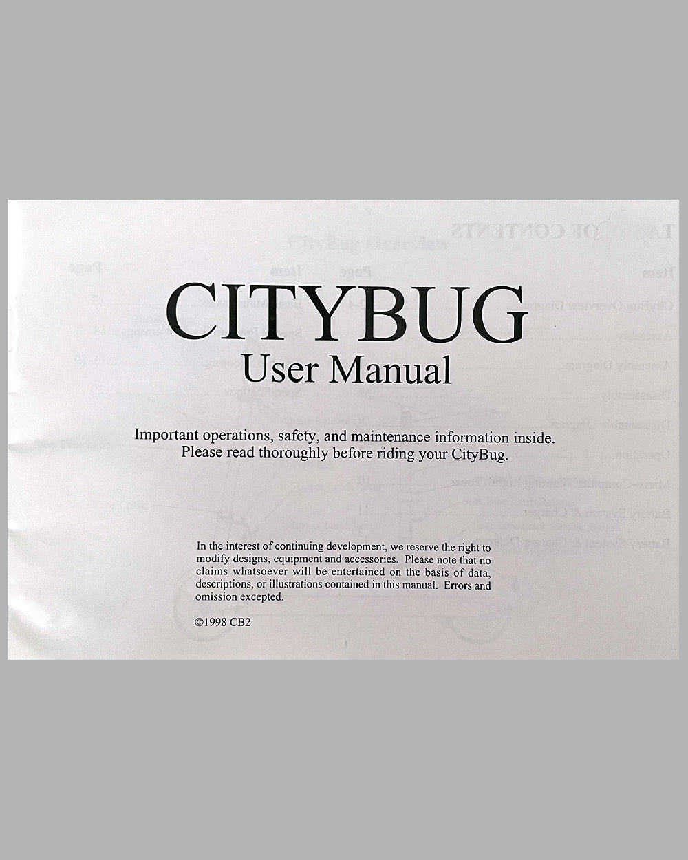 City Bug early electric scooter, 1998 11