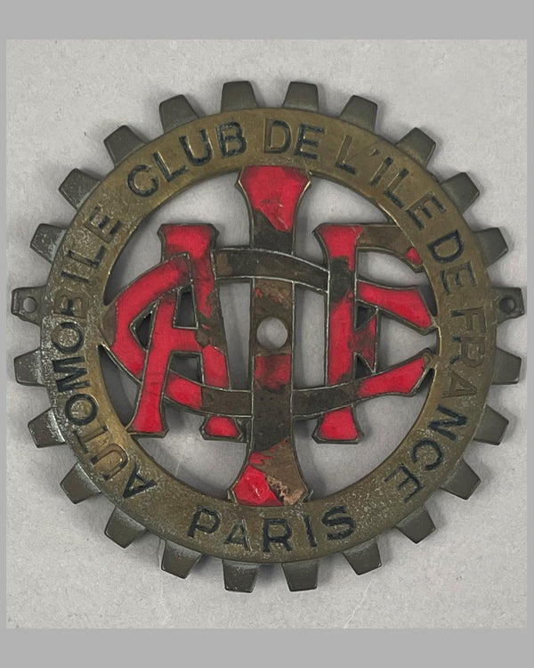 Automobile Club de L'Ile de France grill badge (A.C.I.F.) - l'art