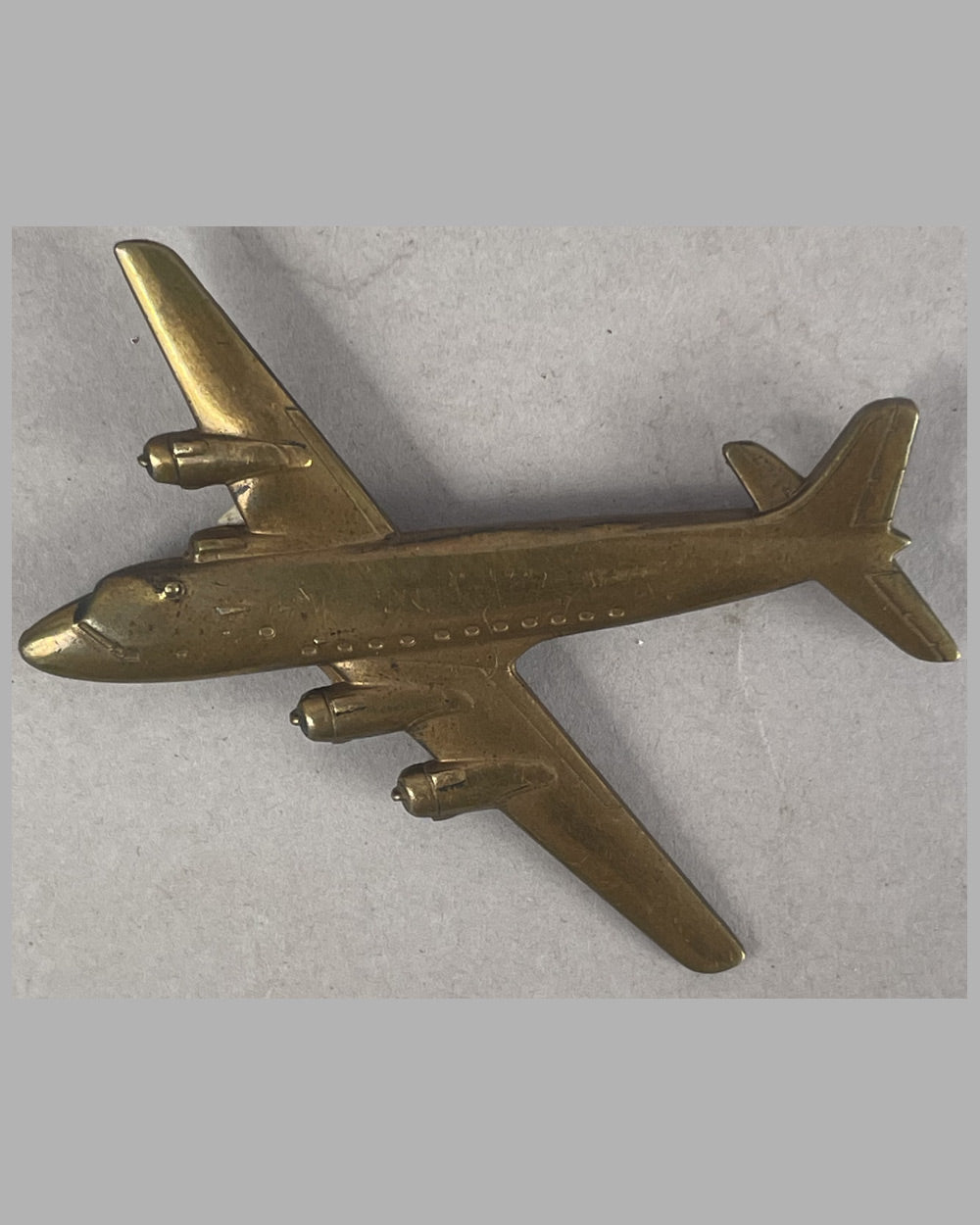 Douglas DC6 Airplane brass pin