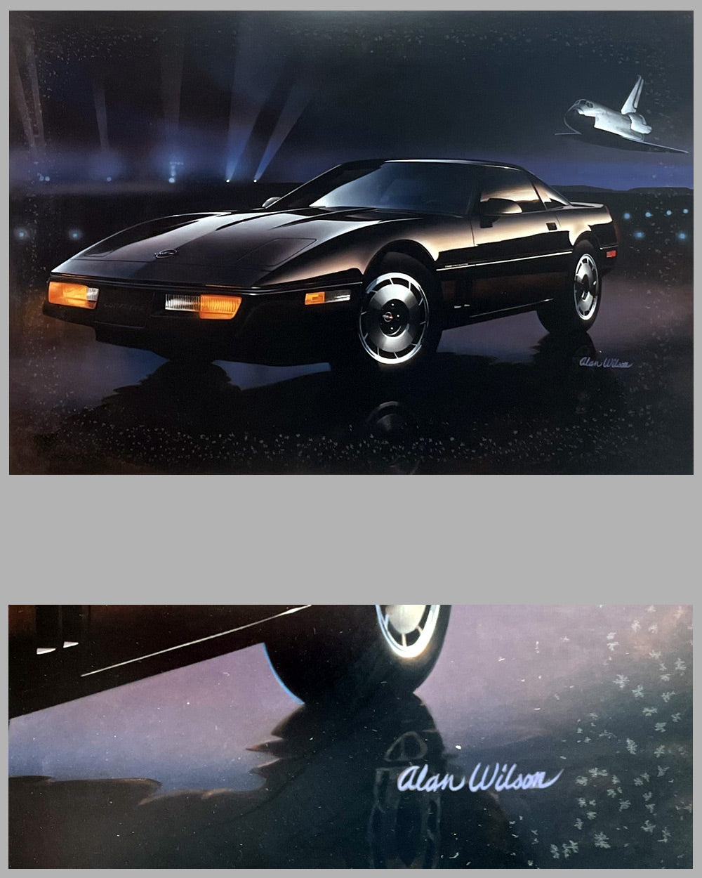 The Corvette C4 print by Alan Wilson 2