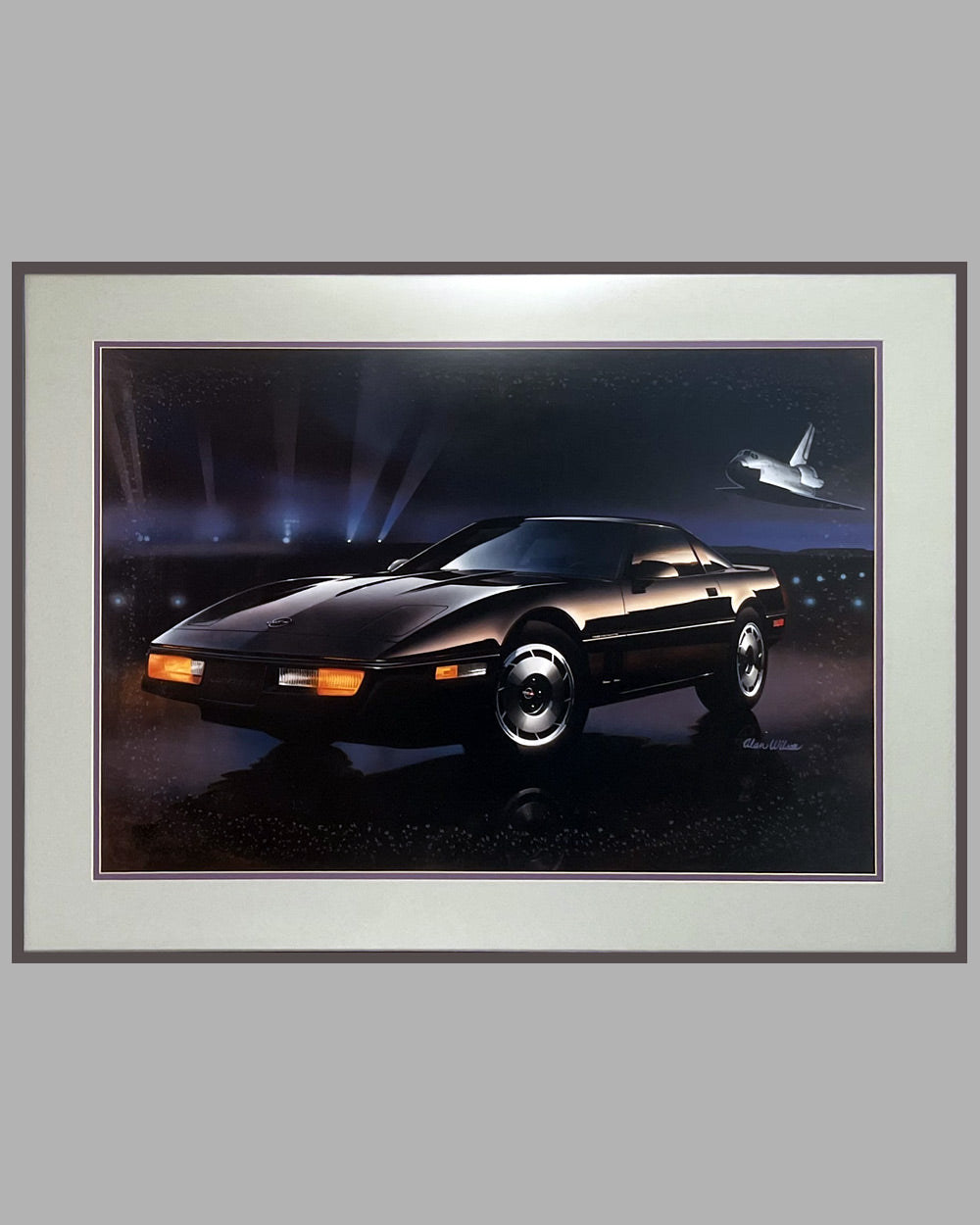 The Corvette C4 print by Alan Wilson