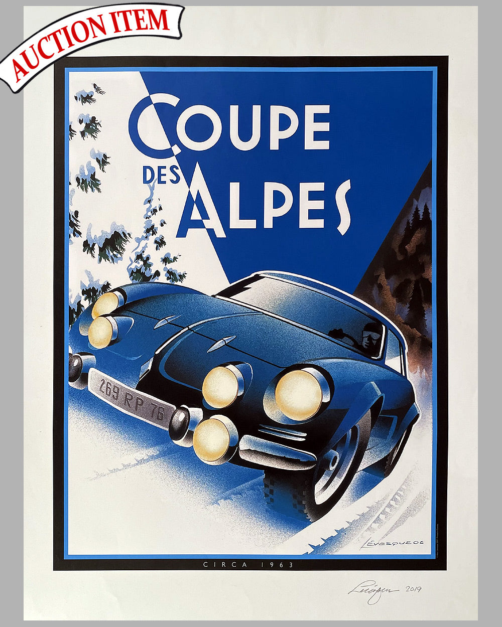 Coupes des Alpes commemorative poster by Alain Levesque, 2006