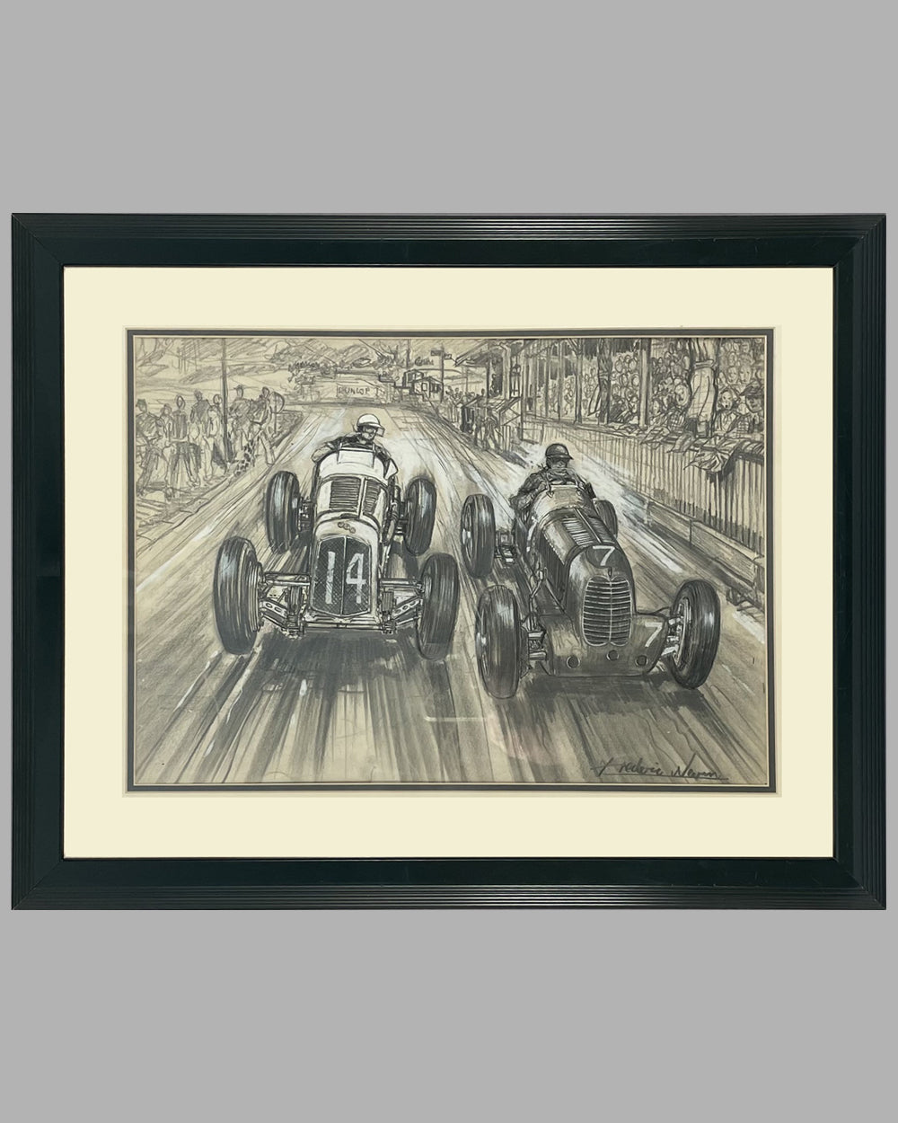 Crystal Palace 1938 painting / drawing by Frederic Nevin, watercolor and pencil on paper