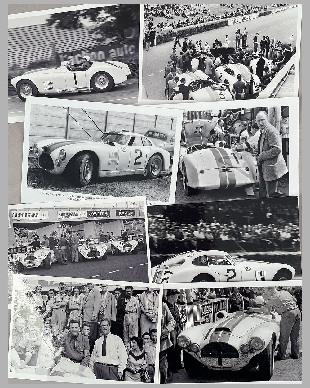 Collection of 40 photographs of Cunningham cars at Le Mans 3