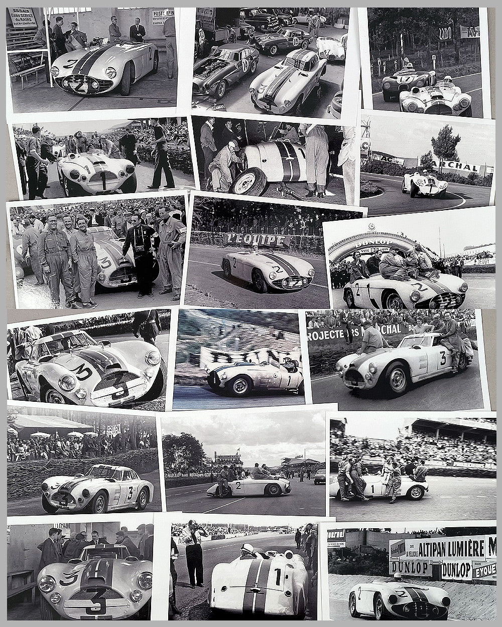 Collection of 40 photographs of Cunningham cars at Le Mans 4