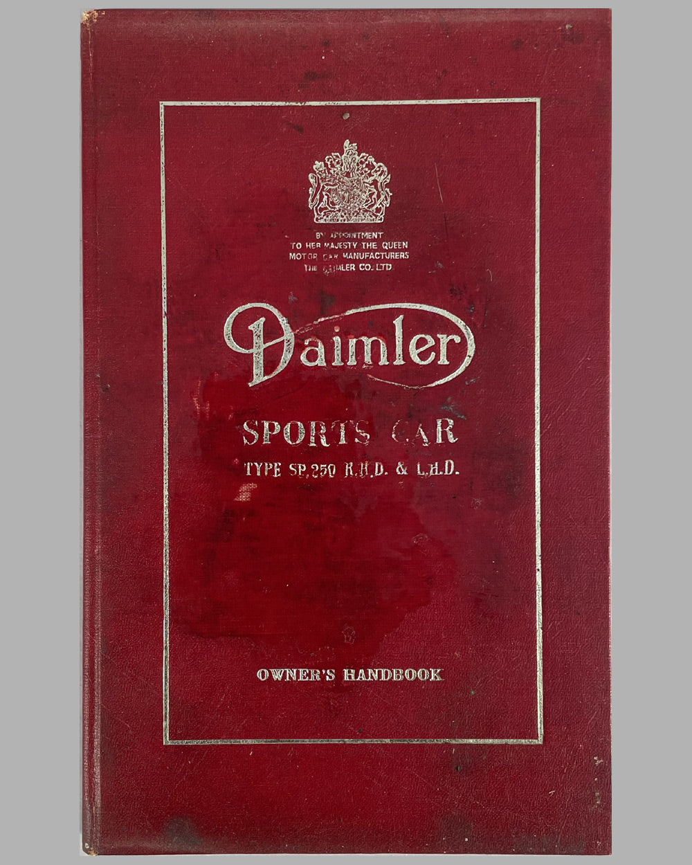 Daimler Sports Car SP 250 factory owner’s handbook, 1959