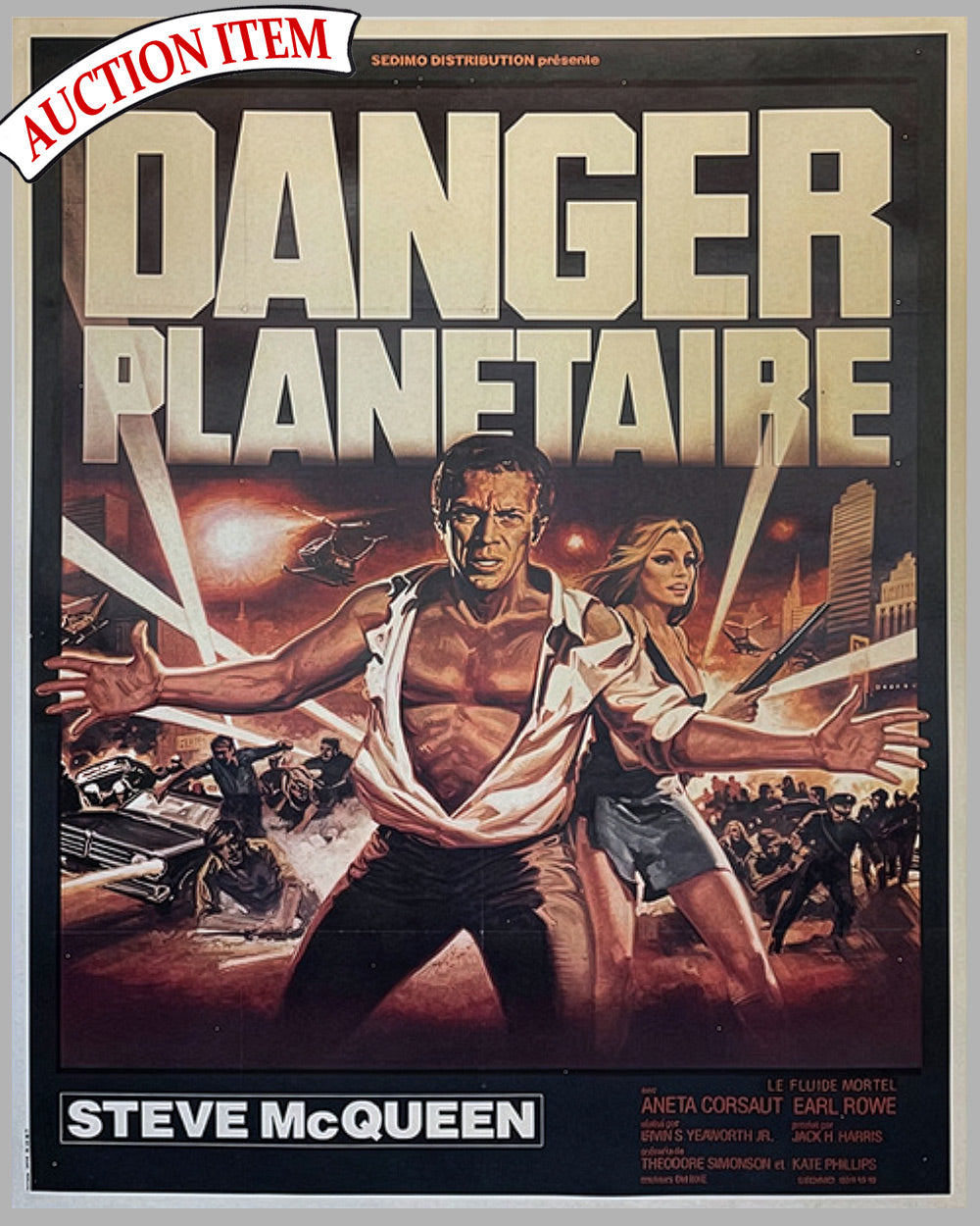 Danger Planétaire “The Blob” original large French movie poster, 1958