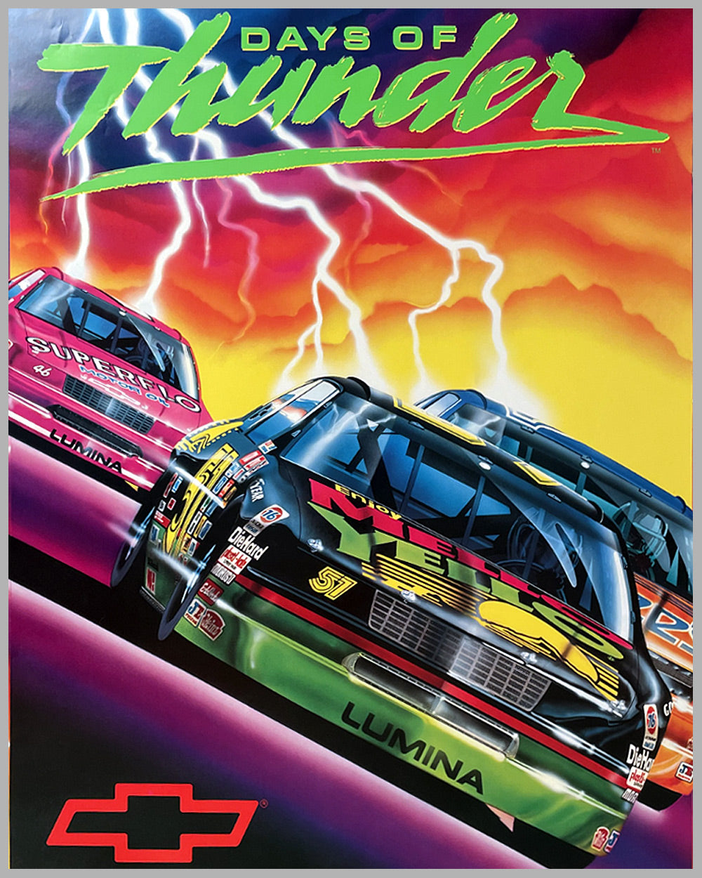 Days of Thunder movie poster by Paramount Pictures, 1990 2