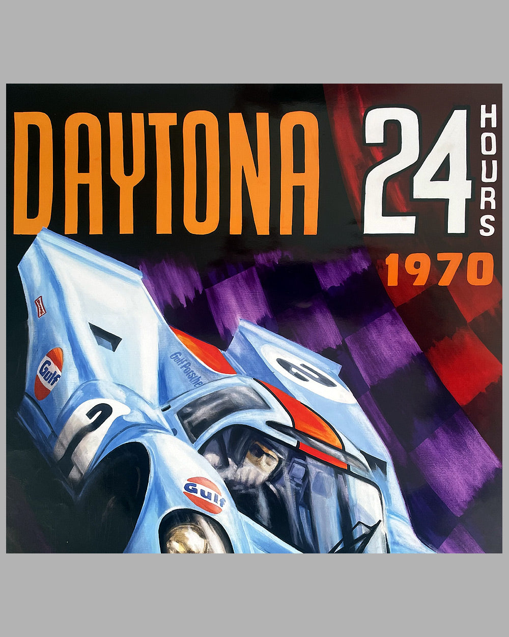 Daytona 24 Hours 1970 photographic print by Robert Carter, autographed by Brian Redman 2