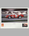 Daytona at Speed print by Tom Bucher, 1994, autographed by Grossman and Chinetti Jr.