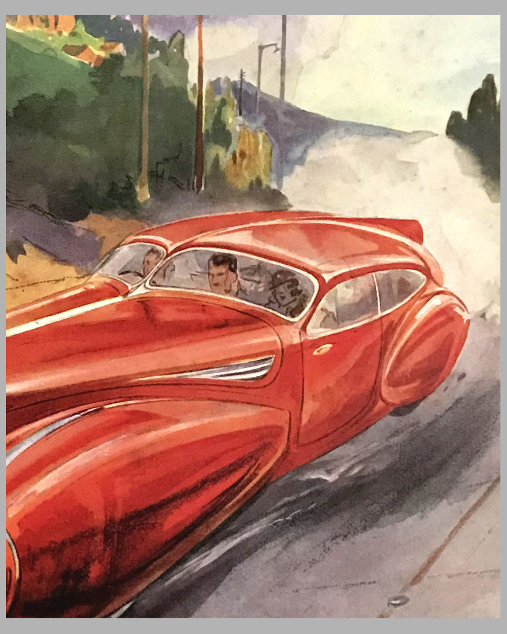 Delahaye Coupe print by Geo Ham 2