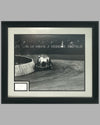 Renè Dreyfus at speed in his Bugatti autographed b&w photograph