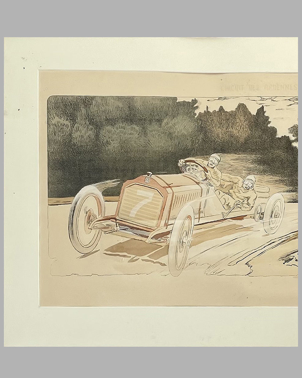 Duray le gagnant, hand colored lithograph, 1906 by Ernest Montaut 2