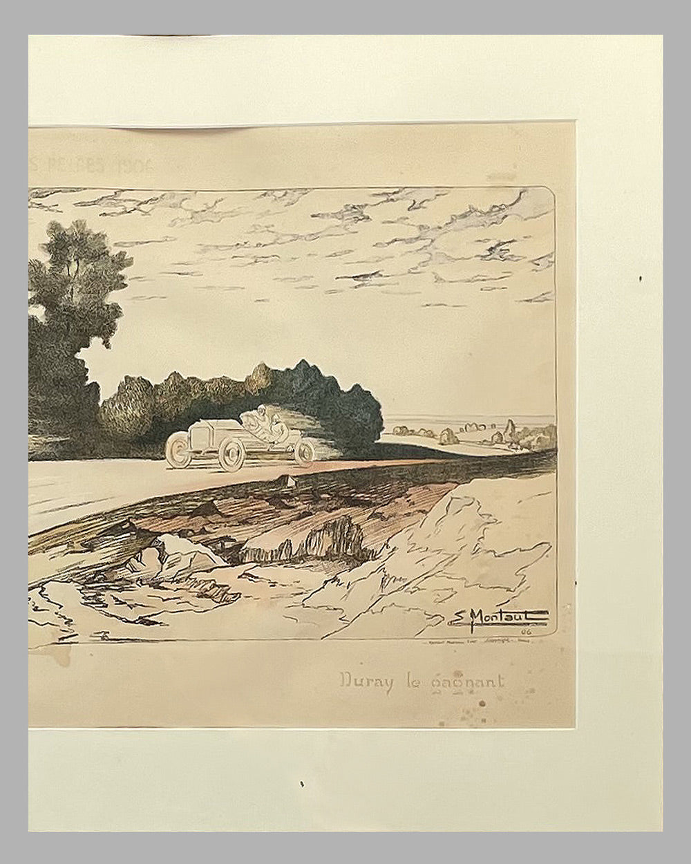 Duray le gagnant, hand colored lithograph, 1906 by Ernest Montaut 3