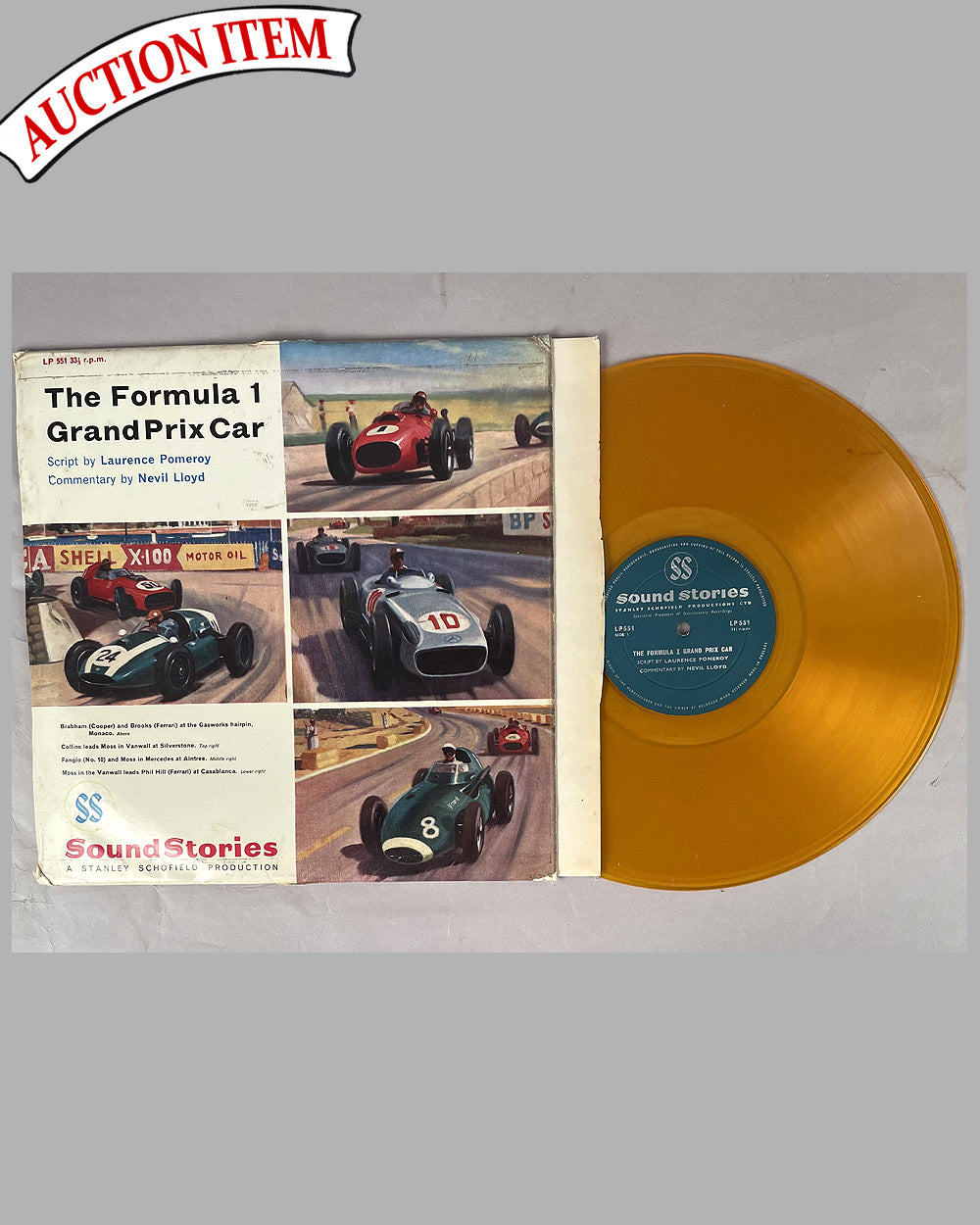The Formula 1 Grand Prix Car Sound Stories LP, early 1960’s