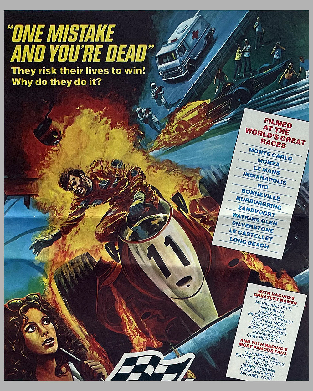 Formula 1 Speed Fever movie poster, 1978, U.S.A., starring Sydne Rome 2