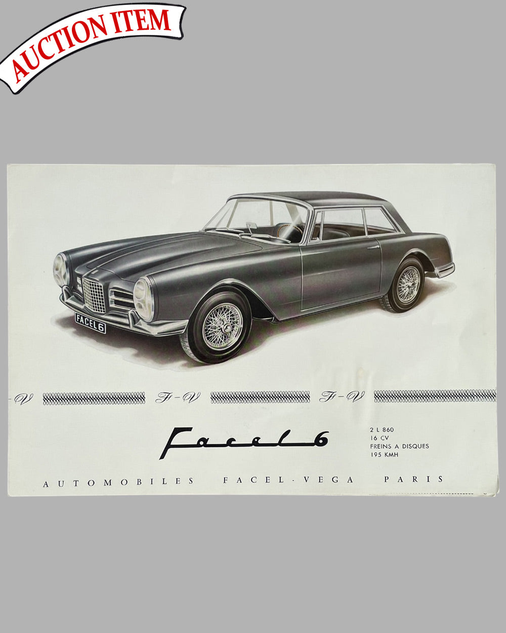 1964 Facel Vega 6 factory brochure for the Facel 6