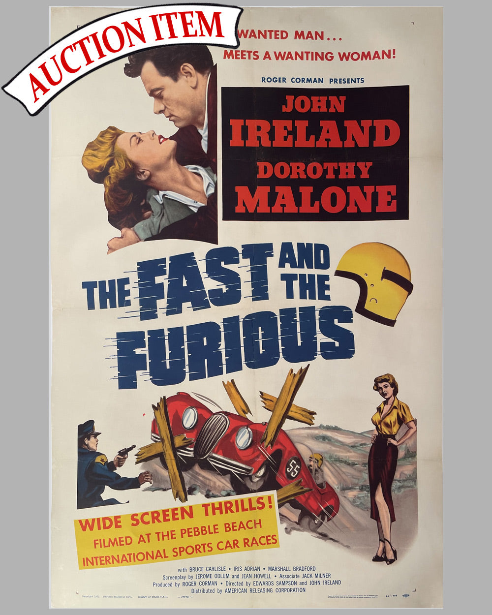 The Fast &amp; The Furious original movie poster, 1954