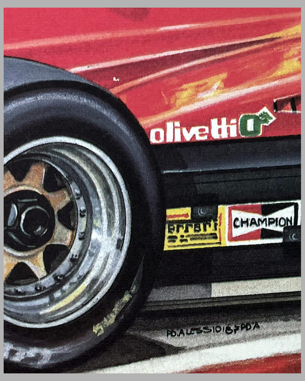 Ferrari 126 C/2 Formula 1 Car print by Paolo d’Alessio, 1987 3