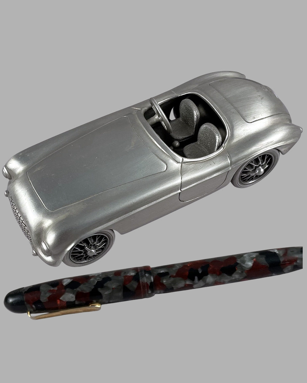 1952 Ferrari 212 Barchetta pewter model / sculpture by Danbury Mint
