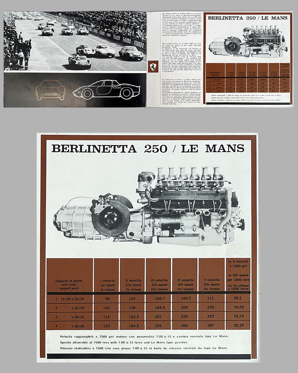 Ferrari 250 LM Berlinetta factory owner’s manual and sales brochure, mid 1960’s 2