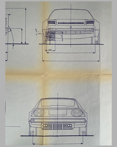 Ferrari 308 GTB factory period blueprint, dated 1983 3