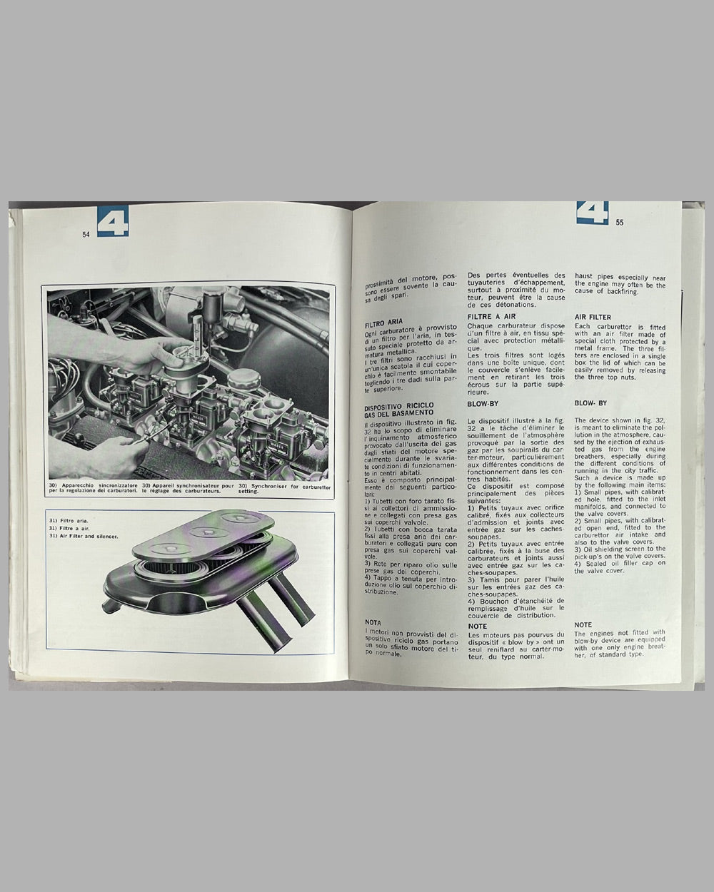 Ferrari 365 GTC/330, GTC/GTS owners manual (#32/69) 4