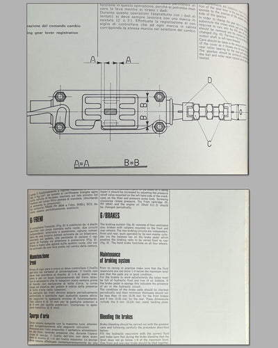Ferrari 512S factory operation and maintenance instruction book, 1970 3