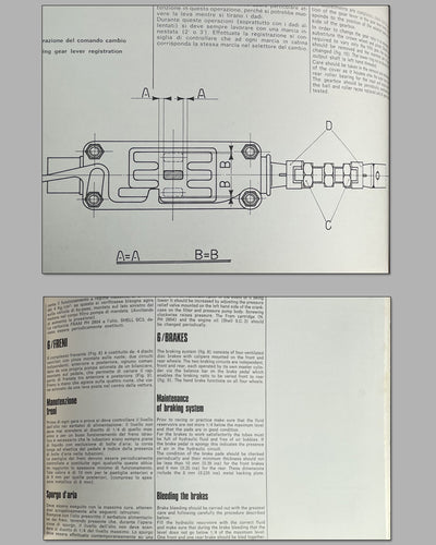 Ferrari 512S factory operation and maintenance instruction book, 1970 3
