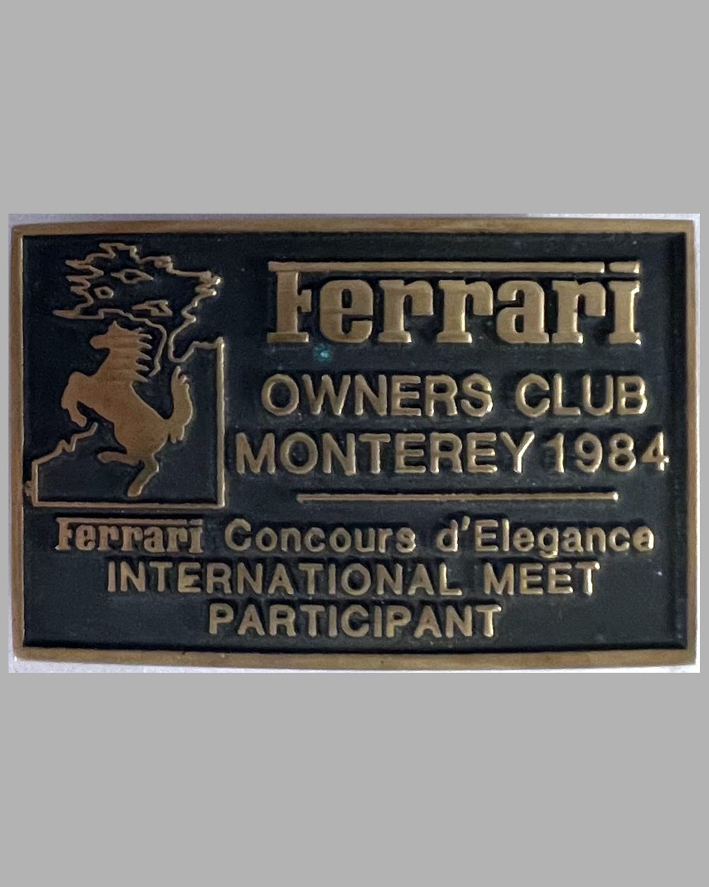 Ferrari Owners Club participants belt buckle