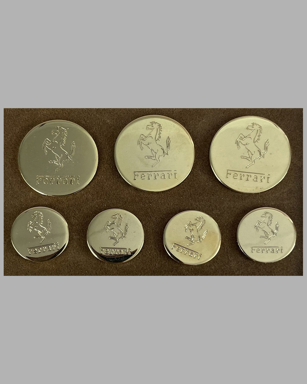 Complete set of 7 Ferrari blazer buttons 2