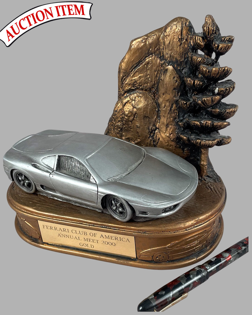 Ferrari Club of America gold trophy by Larry Braun