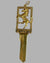 Gold Ferrari blank key neck pendent, 14k 2