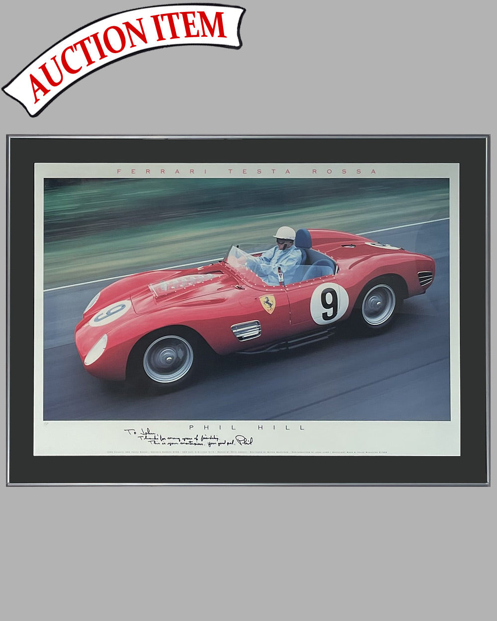 Ferrari Testa Rosa color photograph by John Lamm, artist proof