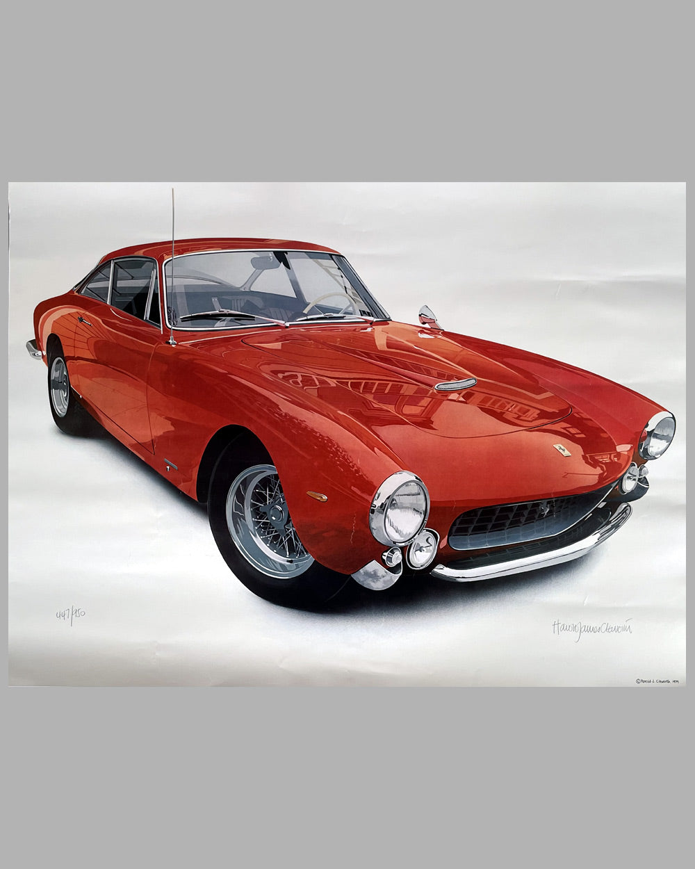 Ferrari 250 Lusso print by Harold Cleworth, 1979