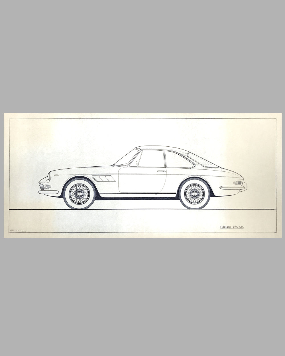 Ferrari 275 GTC original factory blueprint