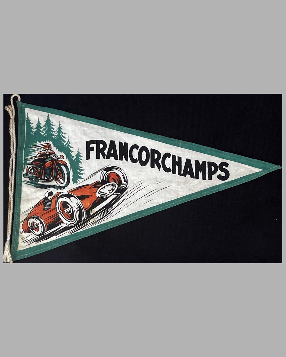 Francorchamps pennant for the Spa race track, 1950’s 2