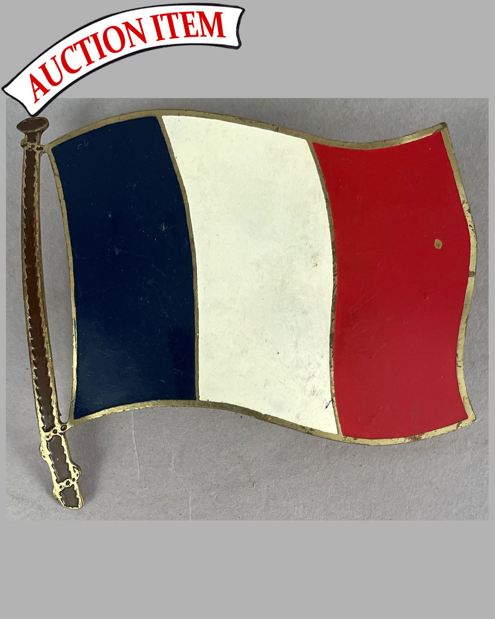 French flag radiator badge