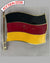 German flag on pole badge