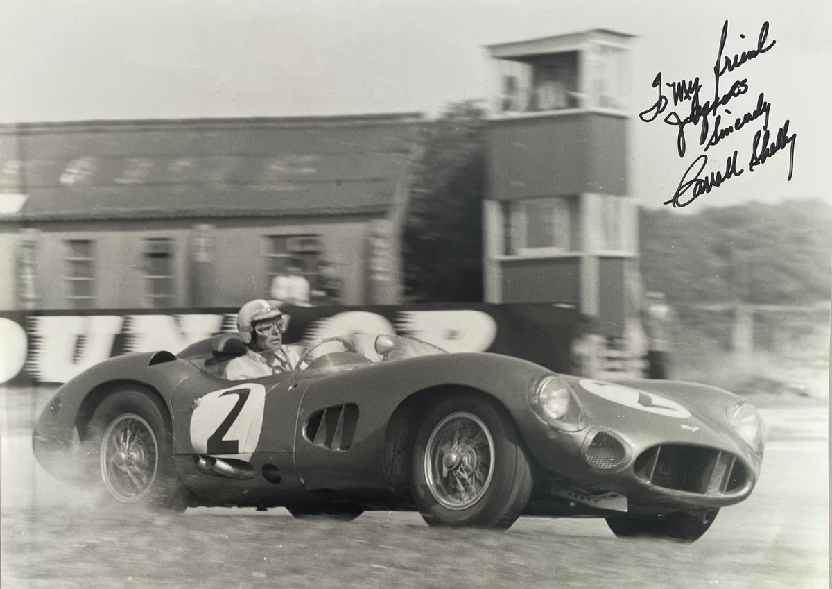7. Goodwood Tourist Trophy 1959 b&amp;w photograph showing the winner