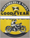 Goodyear Motorcycle tires metal and enamel sign 2