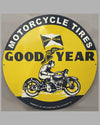 Goodyear Motorcycle tires metal and enamel sign