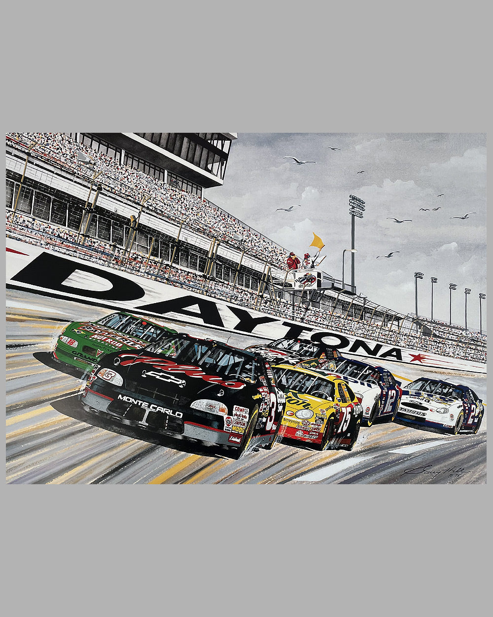 The Great American Race print by Gary Hill, autographed by Dale Earnhardt &amp; more 2