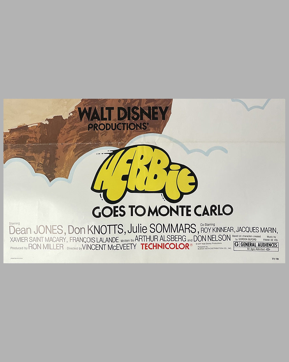 Herbie Goes To Monte Carlo Walt Disney movie poster, 1977 3