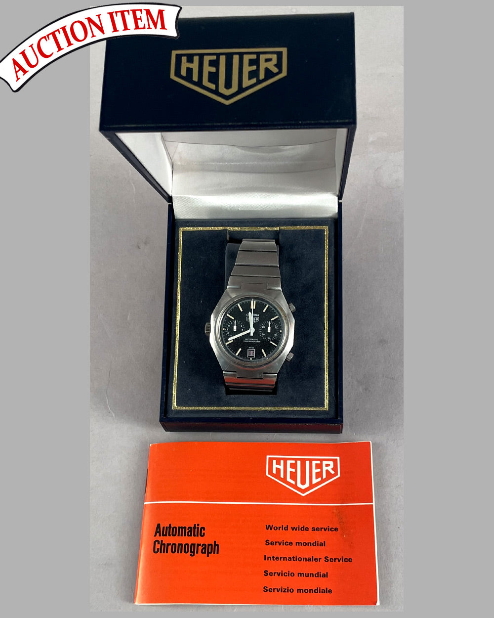 Vintage Heuer Cortina stop watch, 1977