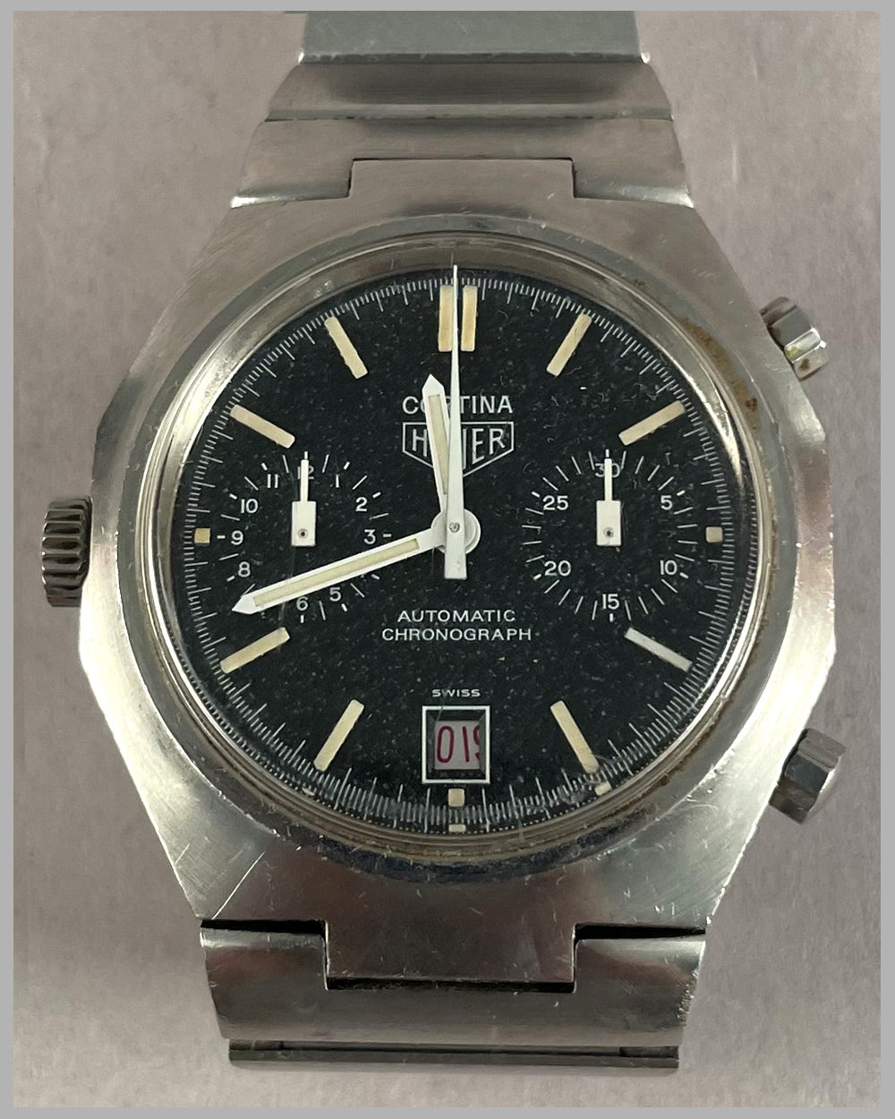 Vintage Heuer Cortina stop watch, 1977 4
