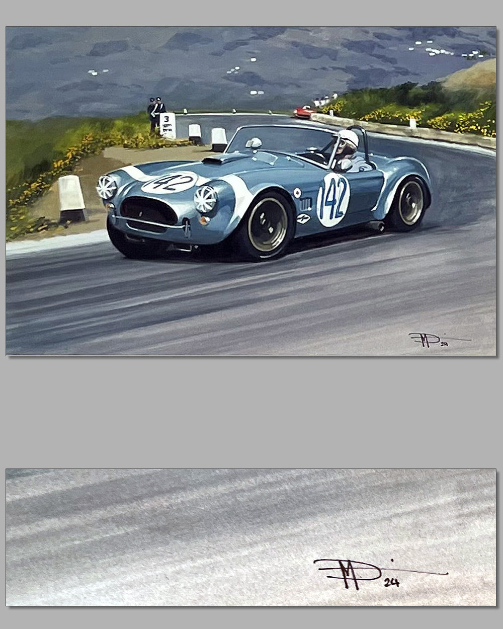 Phil Hill’s Cobra painting by Martin Tomlinson 2