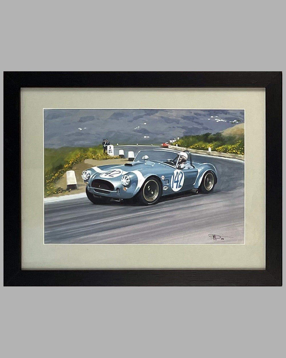 Phil Hill’s Cobra painting by Martin Tomlinson